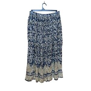 Nouveau Faces Women's Boho Skirt Size Medium Black And Gold.